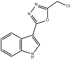 3-[5-(chloromethyl)-1,3,4-oxadiazol-2-yl]-1H-indole Struktur