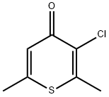 4H-Thiopyran-4-one,  3-chloro-2,6-dimethyl- Struktur