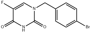 1-(p-Bromobenzyl)-5-fluoro-uracil Struktur