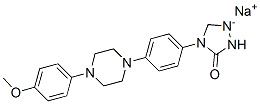 2,4-dihydro-4-[4-[4-(4-methoxyphenyl)piperazin-1-yl]phenyl]-3H-1,2,4-triazol-3-one, sodium salt  Struktur