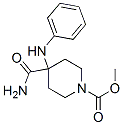 methyl 4-carbamoyl-4-(phenylamino)piperidine-1-carboxylate Struktur