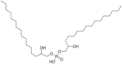 bis(2-hydroxyhexadecyl) hydrogen phosphate Struktur