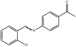 N-(2-CHLOROBENZYLIDENE)-4-ACETYLANILINE& Struktur