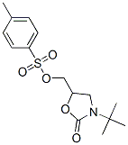 3-(1,1-dimethylethyl)-5-[[[(4-methylphenyl)sulphonyl]oxy]methyl]oxazolidin-2-one Struktur