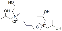 N,N'-hexane-1,6-diylbis[bis(2-hydroxypropyl)methylammonium] dichloride Struktur