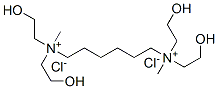 N,N'-hexane-1,6-diylbis[bis(2-hydroxyethyl)methylammonium] dichloride Struktur