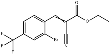 ethyl 3-[2-bromo-4-(trifluoromethyl)phenyl]-2-cyanoacrylate Struktur