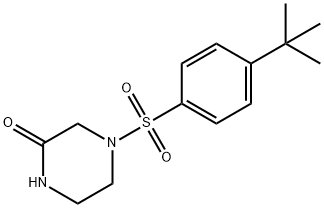 4-(4-tert-butylphenylsulfonyl)piperazin-2-one Struktur