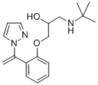 2-Propanol, 3-(tert-butylamino)-1-(6-(1-(1H-pyrazol-1-yl)vinyl)phenoxy )- Struktur