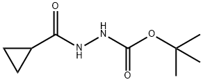 tert-butyl 2-(cyclopropanecarbonyl)hydrazinecarboxylate Struktur