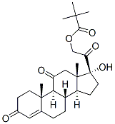 17,21-dihydroxypregn-4-ene-3,11,20-trione 21-pivalate Struktur