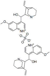 bis[(8alpha,9R)-9-hydroxy-6'-methoxycinchonanium] sulphate Struktur