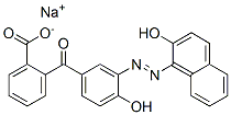 sodium 2-[4-hydroxy-3-[(2-hydroxy-1-naphthyl)azo]benzoyl]benzoate Struktur