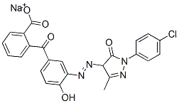 sodium 2-[3-[[1-(4-chlorophenyl)-4,5-dihydro-3-methyl-5-oxo-1H-pyrazol-4-yl]azo]-4-hydroxybenzoyl]benzoate Struktur