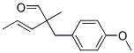 2-(p-methoxybenzyl)-2-methylpent-3-enal Struktur