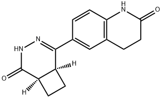 5-(1,2,3,4-Tetrahydro-2-oxo-6-quinolinyl)-3,4-diazabicyclo(4.2.0)oct-4 -en-2-one Struktur