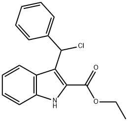 3-(CHLOROPHENYLMETHYL)-1H-INDOLE-2-CARBOXYLIC ACID ETHYL ESTER Struktur