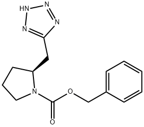 (S)-1-CBZ-2-(1H-TETRAZOL-5-YLMETHYL)PYRROLIDINE Struktur