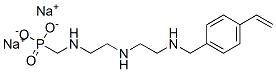 disodium [[[2-[[2-[[(4-vinylphenyl)methyl]amino]ethyl]amino]ethyl]amino]methyl]phosphonate Struktur