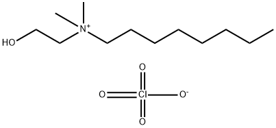 (2-hydroxyethyl)dimethyloctylammonium perchlorate Struktur