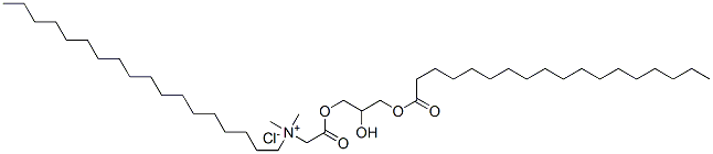 [2-[2-hydroxy-3-[(1-oxooctadecyl)oxy]propoxy]-2-oxoethyl]dimethyloctadecylammonium chloride Struktur