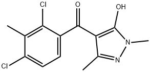 4-(2,4-Dichloro-m-toluoyl)-5-hydroxy-1,3-dimethyl-1H-pyrazole Struktur