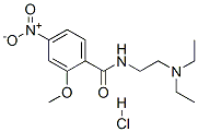 N-[2-(diethylamino)ethyl]-2-methoxy-4-nitrobenzamide monohydrochloride Struktur