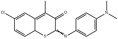 6-chloro-2-[[4-(dimethylamino)phenyl]imino]-4-methylbenzo[b]thiophene-3(2H)-one  Struktur