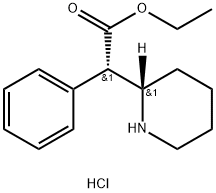 ethyl (2S)-phenyl[(2S)-piperidin-2-yl]ethanoate hydrochloride Struktur