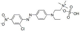 [2-[[4-[(2-chloro-4-nitrophenyl)azo]phenyl]ethylamino]ethyl]trimethylammonium hydrogen sulphate Struktur