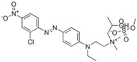 [2-[[4-[(2-chloro-4-nitrophenyl)azo]phenyl]ethylamino]ethyl](2-hydroxypropyl)dimethylammonium methyl sulphate Struktur