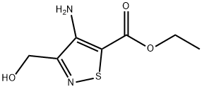 5-Isothiazolecarboxylicacid,4-amino-3-(hydroxymethyl)-,ethylester(9CI) Struktur