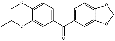 METHANONE, 1,3-BENZODIOXOL-5-YL(3-ETHOXY-4-METHOXYPHENYL)- Struktur