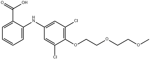 Benzoic  acid,  2-[[3,5-dichloro-4-[2-(2-methoxyethoxy)ethoxy]phenyl]amino]- Struktur