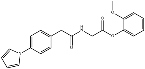 Glycine, N-((4-(1H-pyrrol-1-yl)phenyl)acetyl)-, 2-methoxyphenyl ester Struktur