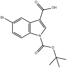 5-BROMO-1H-T-BUTOXYCARBONYL-INDOLE-3-CARBOXYLIC ACID Struktur