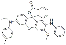 2'-anilino-6'-[ethyl(p-tolyl)amino]-3'-methoxyspiro[isobenzofuran-1(3H),9'-[9H]xanthene]-3-one Struktur