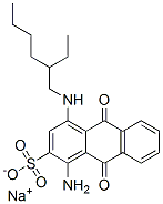 sodium 1-amino-4-[(2-ethylhexyl)amino]-9,10-dihydro-9,10-dioxoanthracene-2-sulphonate Struktur