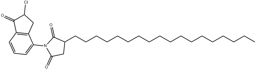 2-Chloro-4-(2,5-dioxo-3-octadecylpyrrolidin-1-yl)indan-1-one Struktur