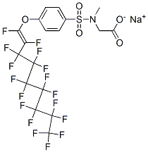 Glycine,N-[[4-[(heptadecafluorononenyl)oxy]phenyl]sulfonyl]-N-methyl-,sodium salt Struktur