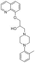 1-Piperazineethanol, 4-(2-methylphenyl)-alpha-((8-quinolinyloxy)methyl )- Struktur