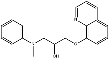 1-(Methylphenylamino)-3-(8-quinolinyloxy)-2-propanol Struktur