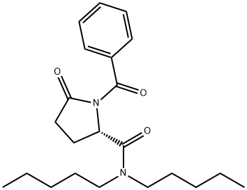 (S)-1-benzoyl-5-oxo-N,N-dipentylpyrrolidine-2-carboxamide  Struktur