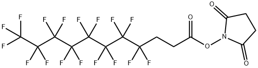 N-Succinimidyl 4,4,5,5,6,6,7,7,8,8,9,9,10,10,11,11,11-heptadecafluoroundecanoate Struktur