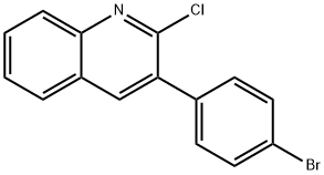 3-(4-BROMOPHENYL)-2-CHLOROQUINOLINE Struktur