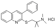 2-((2-(Dimethylamino)-2-methylpropyl)thio)-3-phenylquinoline hydrochlo ride Struktur