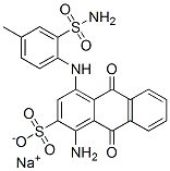 sodium 1-amino-4-[[(aminosulphonyl)-4-methylphenyl]amino]-9,10-dihydro-9,10-dioxoanthracene-2-sulphonate Struktur