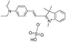 2-[2-[4-(diethylamino)phenyl]vinyl]-1,3,3-trimethyl-3H-indolium hydrogen sulphate Struktur