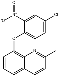 4-chloro-2-nitrophenyl 2-methyl-8-quinolinyl ether Struktur