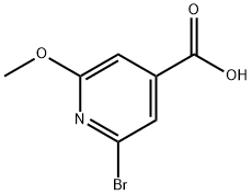 2-BROMO-6-METHOXY-4-PYRIDINECARBOXYLIC ACID Struktur